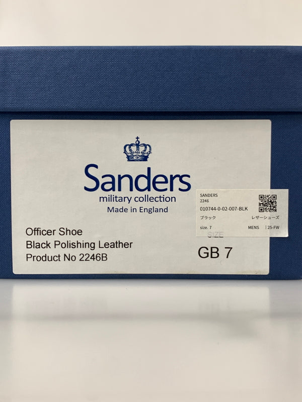 【中古品】【メンズ】 SANDERS サンダース MILITARY OFFICER SHOE ミリタリー オフィサー シューズ 2246B 靴 レザーシューズ 革靴 164-260811-hu-06-min サイズ：7 カラー：BLACK 万代Net店