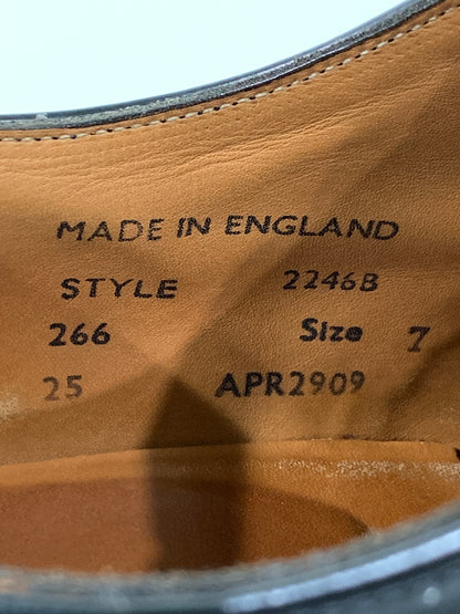 【中古品】【メンズ】 SANDERS サンダース MILITARY OFFICER SHOE ミリタリー オフィサー シューズ 2246B 靴 レザーシューズ 革靴 164-260811-hu-06-min サイズ：7 カラー：BLACK 万代Net店