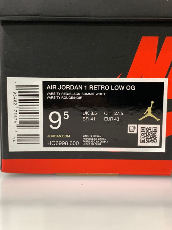【中古品】【メンズ】 NIKE ナイキ AIR JORDAN 1 RETRO LOW OG HQ6998-600 エアジョーダン レトロ ロー OG 靴 スニーカー シューズ 160-260811-hu-05-min サイズ：27.5cm カラー：VARSITY RED/BLACK-SUMMIT WHITE 万代Net店
