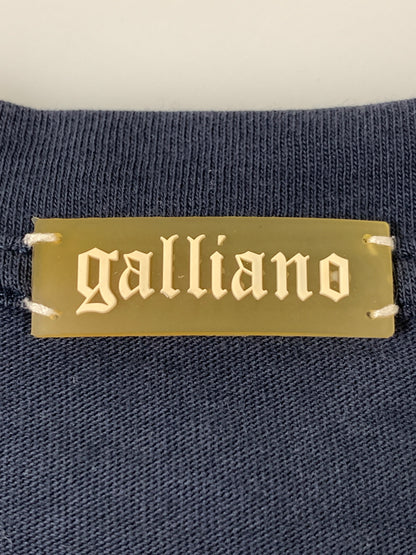 【中古品】【メンズ】 JOHN GALLIANO ジョン・ガリアーノ PRINT TEE プリント Tシャツ トップス 141-260813-zi-02-min サイズ：M カラー：ネイビー 万代Net店