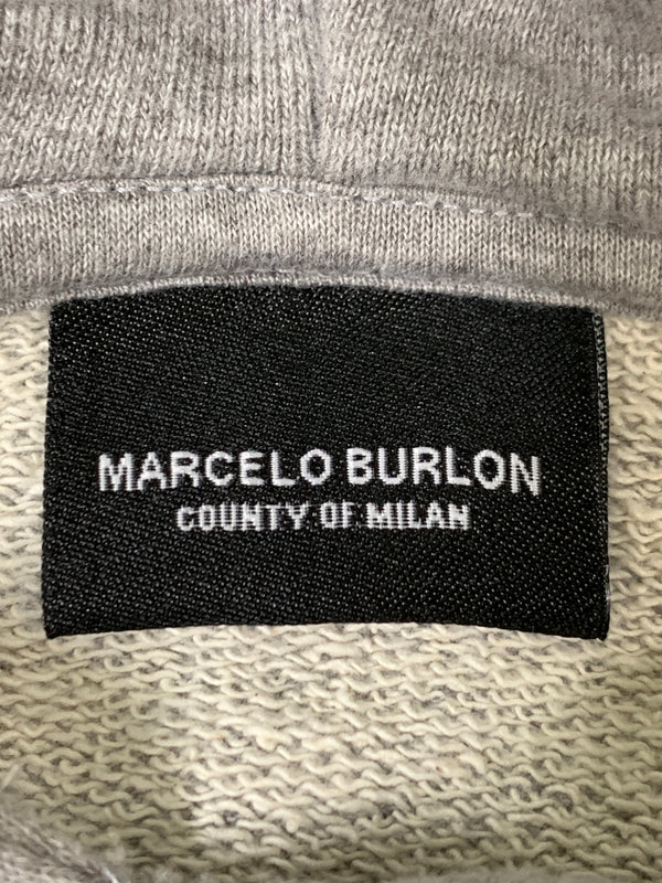 【中古品】【メンズ】 MARCELO BURLON マルセロ バーロン PRINT HOODIE プリント フーディ 142-260813-zi-22-min サイズ：M カラー：グレー 万代Net店