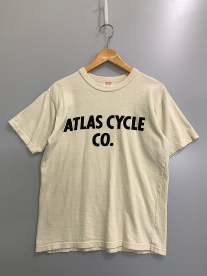【中古品】【メンズ】 FREEWHEELERS フリーホイーラーズ POWER HOUSE ATLAS CYCLE TEE アトラス サイクル Tシャツ トップス 145-260813-zi-11-min サイズ：M カラー：アイボリー系 万代Net店