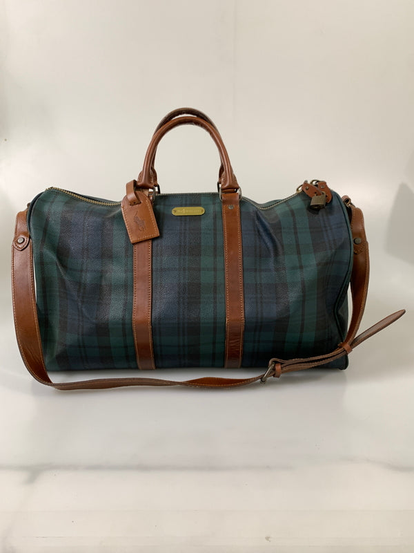 【中古品】【メンズ】 POLO RALPH LAUREN ポロ ラルフローレン ボストンバッグ 鞄 カバン 188-260811-hu-08-min カラー：グリーン系（チェック） 万代Net店
