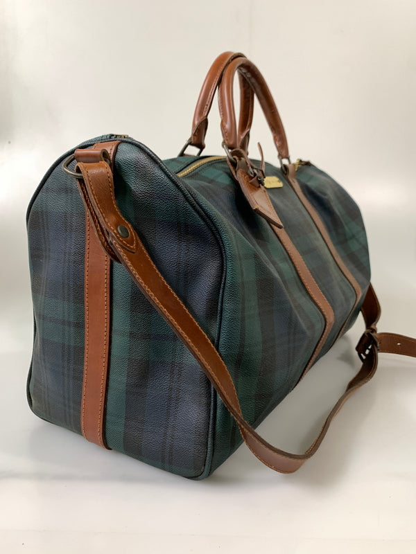 【中古品】【メンズ】 POLO RALPH LAUREN ポロ ラルフローレン ボストンバッグ 鞄 カバン 188-260811-hu-08-min カラー：グリーン系（チェック） 万代Net店