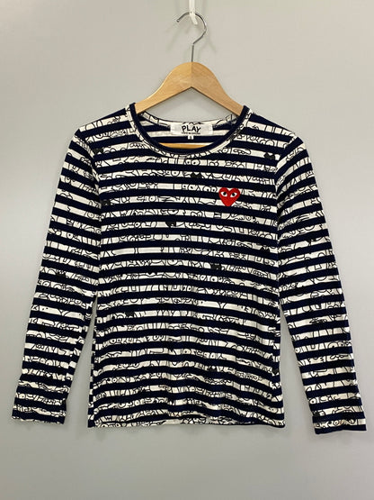 【中古品】【メンズ】 PLAY COMME DES GARCONS×THE SIMPSONS コムデギャルソン ザ・シンプソンズ BORDER L S TEE ボーダー ロングスリーブT 長袖Tシャツ 長袖TEE 140-260815-ta-27-min サイズ：S カラー：マルチカラー 万代Net店