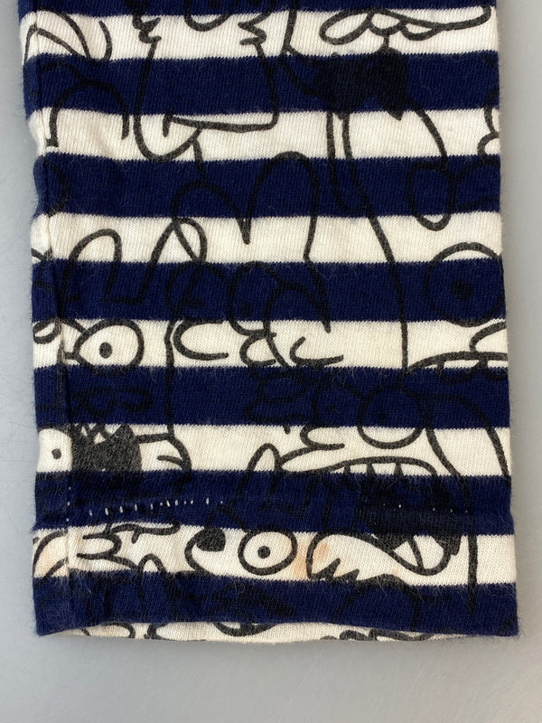 【中古品】【メンズ】 PLAY COMME DES GARCONS×THE SIMPSONS コムデギャルソン ザ・シンプソンズ BORDER L S TEE ボーダー ロングスリーブT 長袖Tシャツ 長袖TEE 140-260815-ta-27-min サイズ：S カラー：マルチカラー 万代Net店