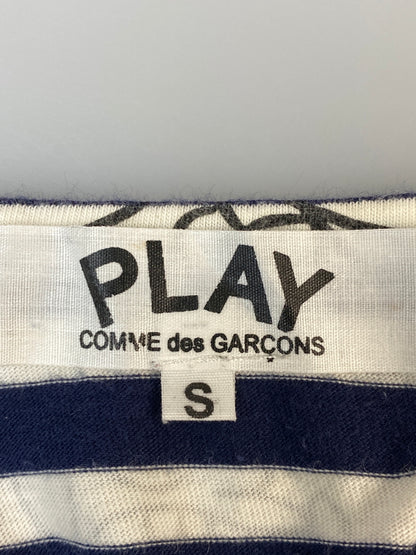 【中古品】【メンズ】 PLAY COMME DES GARCONS×THE SIMPSONS コムデギャルソン ザ・シンプソンズ BORDER L S TEE ボーダー ロングスリーブT 長袖Tシャツ 長袖TEE 140-260815-ta-27-min サイズ：S カラー：マルチカラー 万代Net店