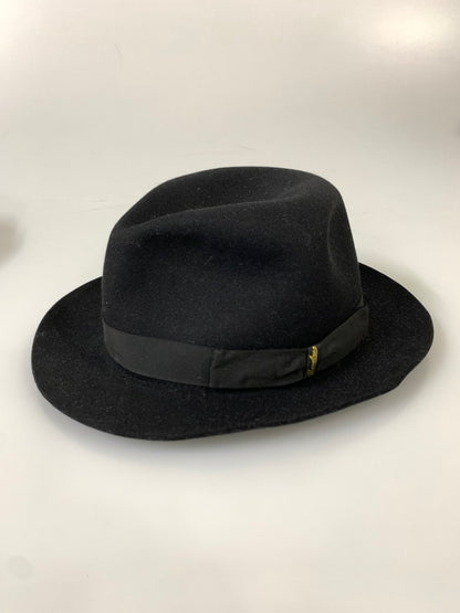 【中古品】【メンズ】 BORSALINO ボルサリーノ フェルトハット 帽子 フェルト素材 イタリア製 185-260817-em-18-min カラー：ブラック 万代Net店