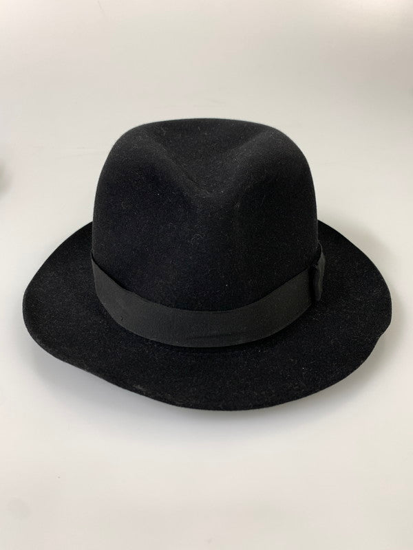 【中古品】【メンズ】 BORSALINO ボルサリーノ フェルトハット 帽子 フェルト素材 イタリア製 185-260817-em-18-min カラー：ブラック 万代Net店