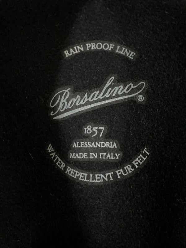 【中古品】【メンズ】 BORSALINO ボルサリーノ フェルトハット 帽子 フェルト素材 イタリア製 185-260817-em-18-min カラー：ブラック 万代Net店