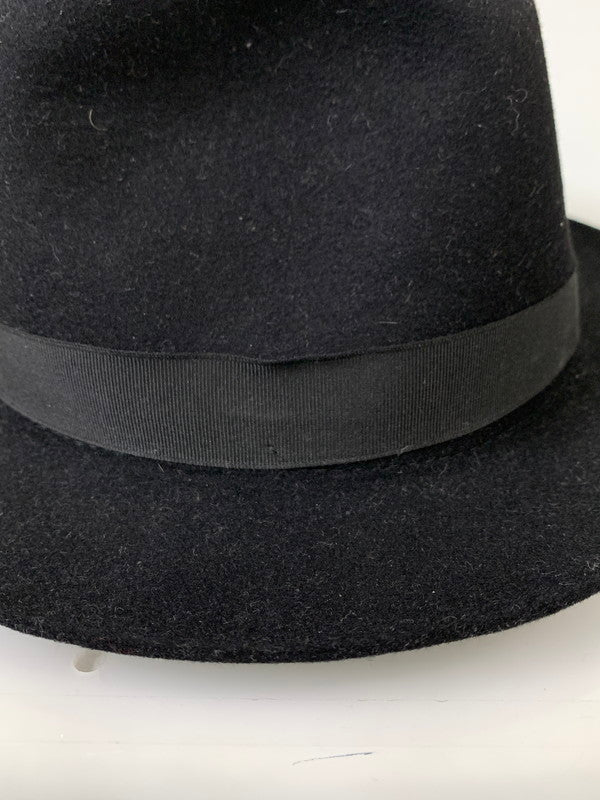 【中古品】【メンズ】 BORSALINO ボルサリーノ フェルトハット 帽子 フェルト素材 イタリア製 185-260817-em-18-min カラー：ブラック 万代Net店
