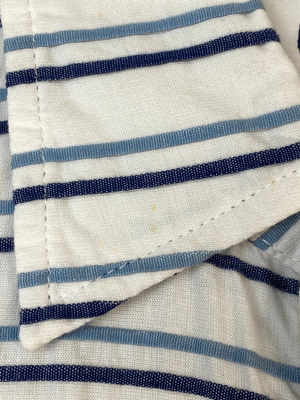 【現状渡し品】【メンズ】 ANDFAMILYS アンドファミリーズ SHSー1605449 TUCK STICH SUMMER SS SHIRTS タック ステッチ サマー ショートスリーブ シャツ 140-260813-zi-42-min サイズ：S カラー：ホワイト/ラストブルー 万代Net店