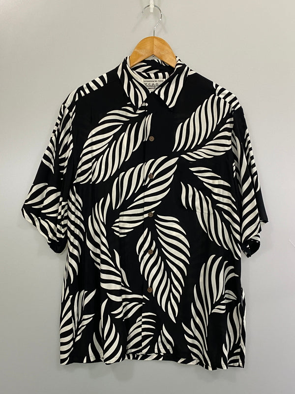 【中古品】【メンズ】 WACKO MARIA ワコマリア LEAF HAWAIIAN SHIRT ハワイアンシャツ トップス 142-260813-zi-39-min サイズ：M カラー：ブラック/ホワイト 万代Net店