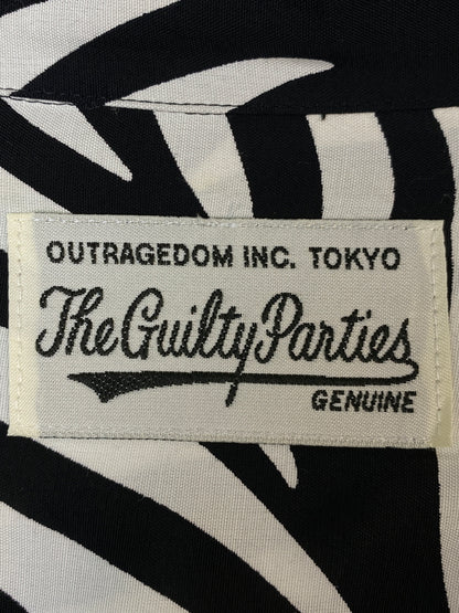 【中古品】【メンズ】 WACKO MARIA ワコマリア LEAF HAWAIIAN SHIRT ハワイアンシャツ トップス 142-260813-zi-39-min サイズ：M カラー：ブラック/ホワイト 万代Net店