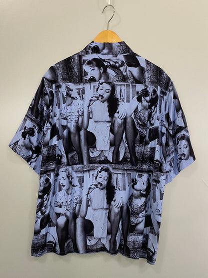 【中古品】【メンズ】 WACKO MARIA ワコマリア × ELLEN VON UNWERTH エレンフォンアンワース HAWAIIAN SHIRT ハワイアンシャツ トップス 142-260813-zi-34-min サイズ：M カラー：ブルー系 万代Net店