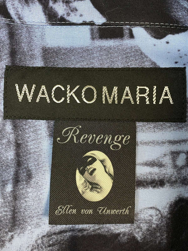 【中古品】【メンズ】 WACKO MARIA ワコマリア × ELLEN VON UNWERTH エレンフォンアンワース HAWAIIAN SHIRT ハワイアンシャツ トップス 142-260813-zi-34-min サイズ：M カラー：ブルー系 万代Net店
