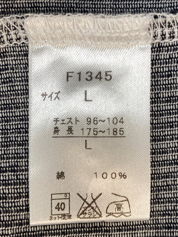 【中古品】【メンズ】 FRED PERRY フレッドペリー HICKORY SHIRT F1345 ヒッコリーシャツ 半袖シャツ 141-260815-ta-20-min サイズ：L カラー：ブラック/ホワイト 万代Net店