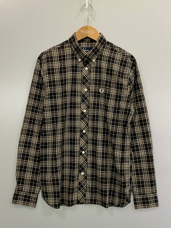 【中古品】【メンズ】 FRED PERRY フレッドペリーCHECK L S SHIRT M8304A1 チェックシャツ ロングスリーブシャツ 141-260815-ta-19-min サイズ：M カラー：マルチカラー 万代Net店