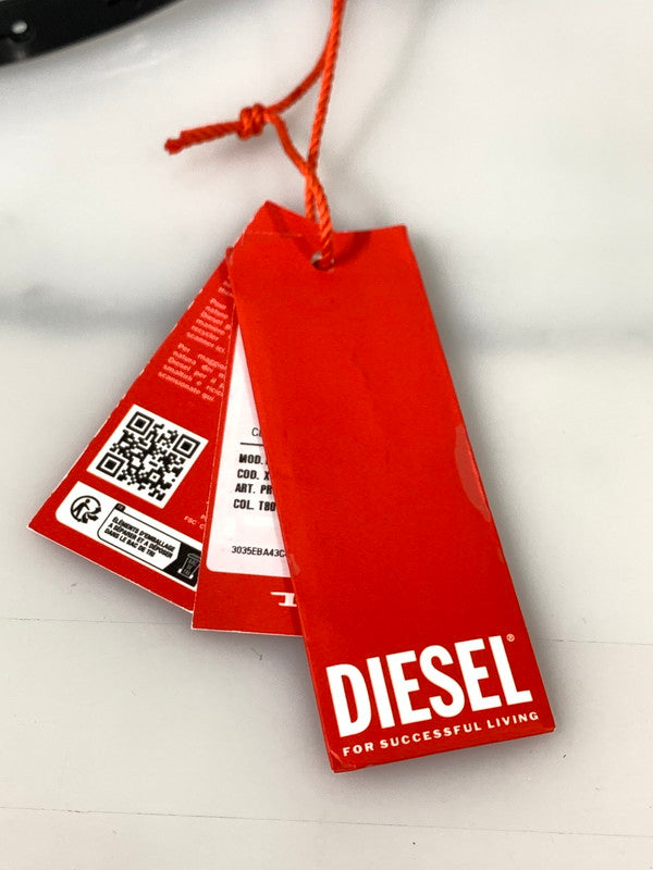 【中古品】【レディース】 DIESEL ディーゼル B-PLAY BELT ビー プレイ ベルト レディース アクセサリー カウレザー 細身 205-260817-em-07-min サイズ：80/32 カラー：ブラック 万代Net店