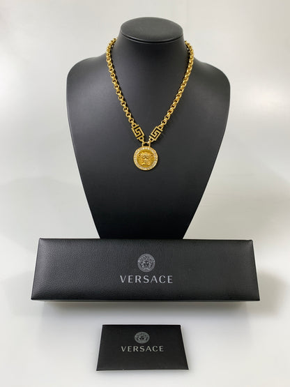 【中古品】【メンズ/レディース】 VERSACE ヴェルサーチ ラ メドゥーサ グレカ ネックレス アクセサリー 192-260811-hu-12-min カラー：ゴールド 万代Net店