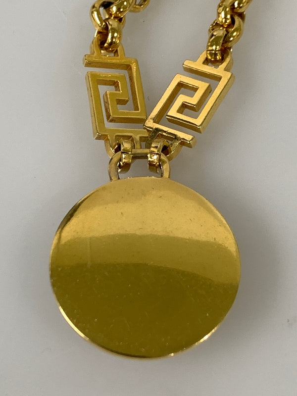【中古品】【メンズ/レディース】 VERSACE ヴェルサーチ ラ メドゥーサ グレカ ネックレス アクセサリー 192-260811-hu-12-min カラー：ゴールド 万代Net店