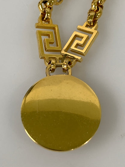 【中古品】【メンズ/レディース】 VERSACE ヴェルサーチ ラ メドゥーサ グレカ ネックレス アクセサリー 192-260811-hu-12-min カラー：ゴールド 万代Net店