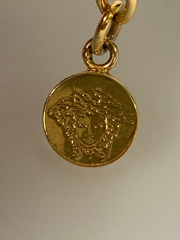 【中古品】【メンズ/レディース】 VERSACE ヴェルサーチ ラ メドゥーサ グレカ ネックレス アクセサリー 192-260811-hu-12-min カラー：ゴールド 万代Net店