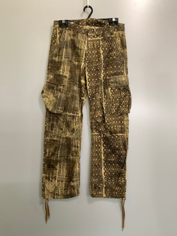 【中古品】【メンズ】 FINAL HOME ファイナルホーム 総柄 PANTS FH51FF043 ボトムス パンツ 151-260811-hu-02-min サイズ：S カラー：ブラウン系 万代Net店