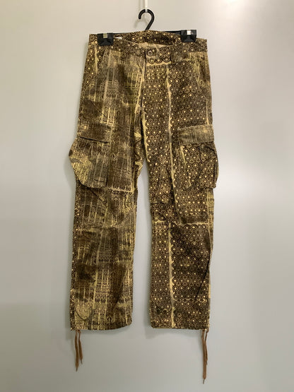 【中古品】【メンズ】 FINAL HOME ファイナルホーム 総柄 PANTS FH51FF043 ボトムス パンツ 151-260811-hu-02-min サイズ：S カラー：ブラウン系 万代Net店