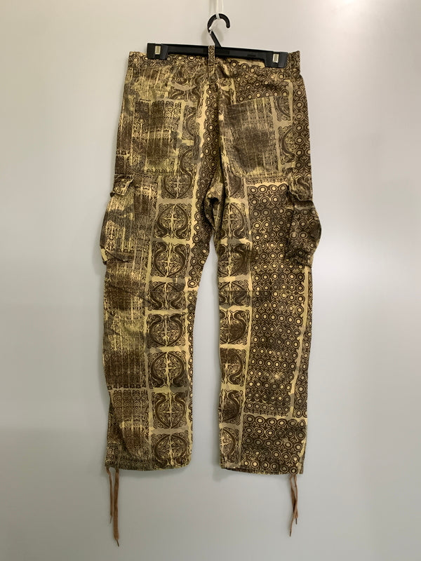 【中古品】【メンズ】 FINAL HOME ファイナルホーム 総柄 PANTS FH51FF043 ボトムス パンツ 151-260811-hu-02-min サイズ：S カラー：ブラウン系 万代Net店