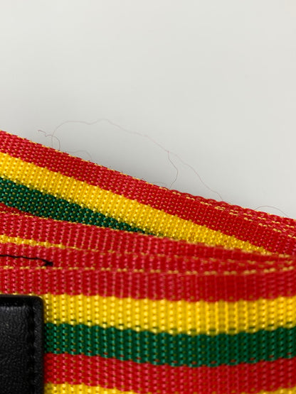 【中古品】【メンズ/レディース】 STUSSY ステューシー RASTA COLOR RING BELT ラスタ カラー リング ベルト 布製 ガチャベルト 205-260817-em-08-min カラー：ラスタカラー 万代Net店