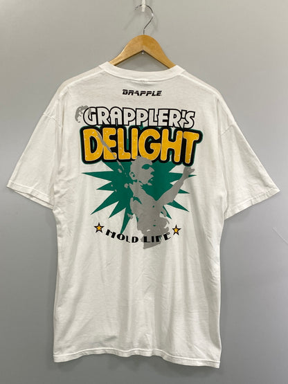 【中古品】【メンズ】 GRAPPLE グラップル GRAPPLER'S DELIGHT TEE グラップラーズディライト 半袖Tシャツ ショートスリーブ 146-260815-ta-28-min サイズ：XL カラー：ホワイト 万代Net店