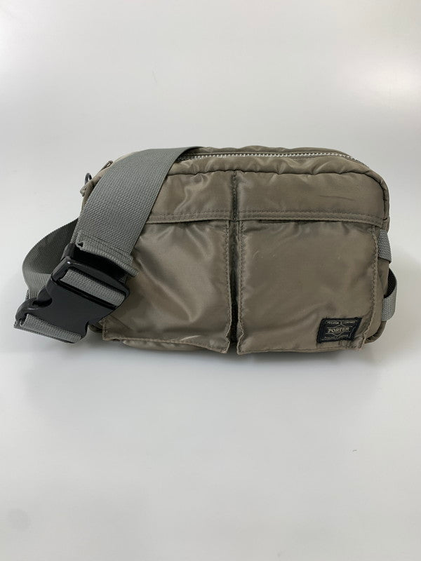 【中古品】【メンズ/レディース】 PORTER ポーター TANKER WAIST BAG タンカー ウエスト バッグ ウエストポーチ ヒップバッグ カバン 188-260817-em-05-min カラー：グレー系 万代Net店