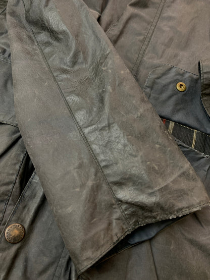 【現状渡し品】【メンズ】 BARBOUR バブアー BEDALE WAX JACKET ビデイル ワックス ジャケット メンズ オイルドジャケット アウター 144-260818-em-40-min カラー：ダークグレー 万代Net店