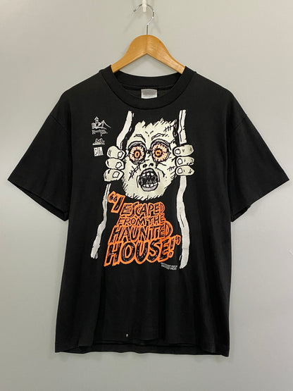 【中古品】【メンズ】 USED 90'S HAUNTED HOUSE TEE ホーンテッド・ハウス Tシャツ 半袖Tシャツ TEE 146-260815-ta-25-min サイズ：M カラー：ブラック 万代Net店
