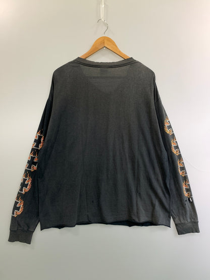 【現状渡し品】【メンズ】 DELTA PRO WEIGHT デルタ プロ ウェイト CHOPERS FLAMES L S TEE チョッパーズ・フレイムス エルエスティー メンズ トップス 長袖Tシャツ 146-260813-KS-18-min サイズ：XL カラー：グレー 万代Net店
