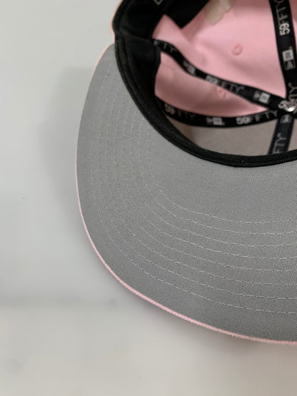 【中古品】【メンズ】 NEW ERA ニューエラ × SUPREME シュプリーム BOX LOGO CAP PINK ボックス ロゴ キャップ 帽子 ベースボールキャップ 185-260817-em-17-min サイズ：7 1/2 カラー：ピンク 万代Net店