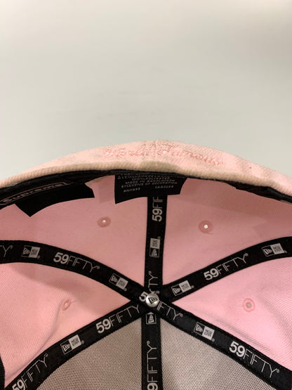 【中古品】【メンズ】 NEW ERA ニューエラ × SUPREME シュプリーム BOX LOGO CAP PINK ボックス ロゴ キャップ 帽子 ベースボールキャップ 185-260817-em-17-min サイズ：7 1/2 カラー：ピンク 万代Net店