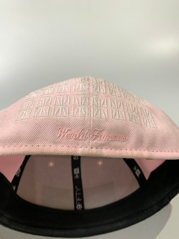 【中古品】【メンズ】 NEW ERA ニューエラ × SUPREME シュプリーム BOX LOGO CAP PINK ボックス ロゴ キャップ 帽子 ベースボールキャップ 185-260817-em-17-min サイズ：7 1/2 カラー：ピンク 万代Net店