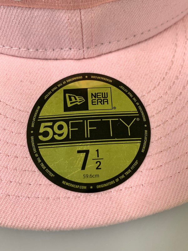 【中古品】【メンズ】 NEW ERA ニューエラ × SUPREME シュプリーム BOX LOGO CAP PINK ボックス ロゴ キャップ 帽子 ベースボールキャップ 185-260817-em-17-min サイズ：7 1/2 カラー：ピンク 万代Net店