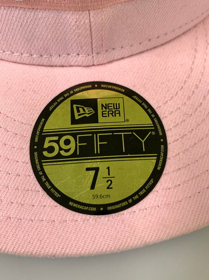 【中古品】【メンズ】 NEW ERA ニューエラ × SUPREME シュプリーム BOX LOGO CAP PINK ボックス ロゴ キャップ 帽子 ベースボールキャップ 185-260817-em-17-min サイズ：7 1/2 カラー：ピンク 万代Net店