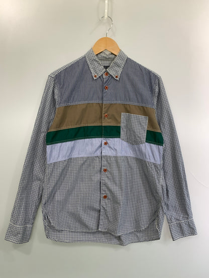 【中古品】【メンズ】 COMME DES GARCONS HOMME コム デ ギャルソン オム CRAZY PATTERN LS SHIRT クレイジー パターン エルエスシャツHB-B005 メンズ 長袖シャツ 140-260813-KS-12-min サイズ：M カラー：ブルー/グリーン/ベージュ 万代Net店
