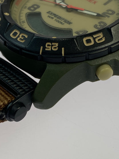 【中古品】【メンズ】 TIMEX タイメックス EXPEDITION COMBO アナログ クオーツ 腕時計 T45181 ウォッチ 198-260821-hu-10-min カラー：ベージュ/ブラック/カーキ/ブラウン 万代Net店