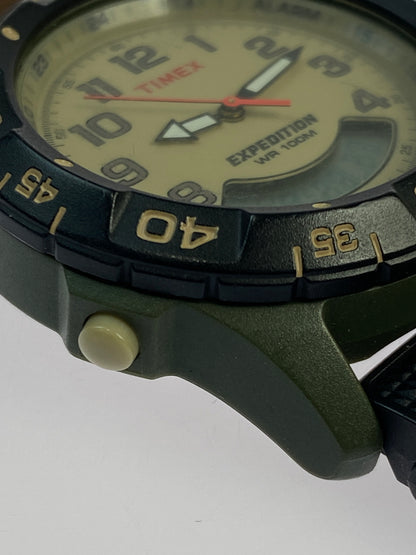 【中古品】【メンズ】 TIMEX タイメックス EXPEDITION COMBO アナログ クオーツ 腕時計 T45181 ウォッチ 198-260821-hu-10-min カラー：ベージュ/ブラック/カーキ/ブラウン 万代Net店