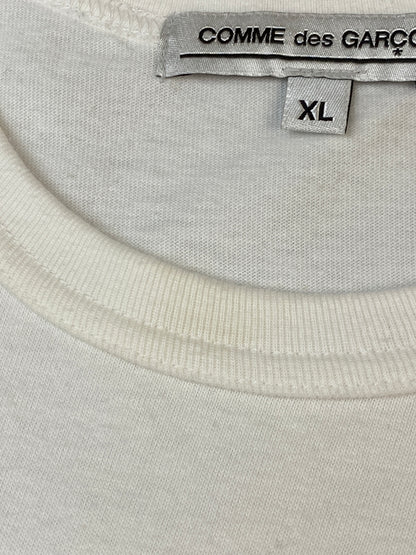 【中古品】【メンズ】 COMME DES GARCONS コムデギャルソン 青山店限定 半袖Tシャツ コットン TEE OK-T103 SS TEE 140-260815-ta-17-min サイズ：XL カラー：ホワイト 万代Net店