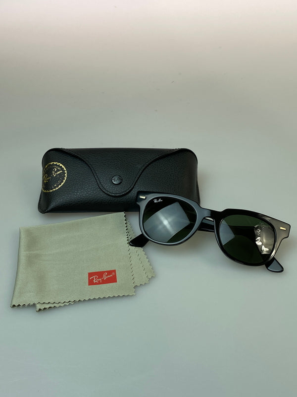 【中古品】【メンズ/レディース】 RAY-BAN レイバン サングラス RB2168 METEOR メテオール スクエアシェイプ メガネ アクセサリー 50□20-150 サングラス 203-260823-em-33-min カラー：ブラック 万代Net店