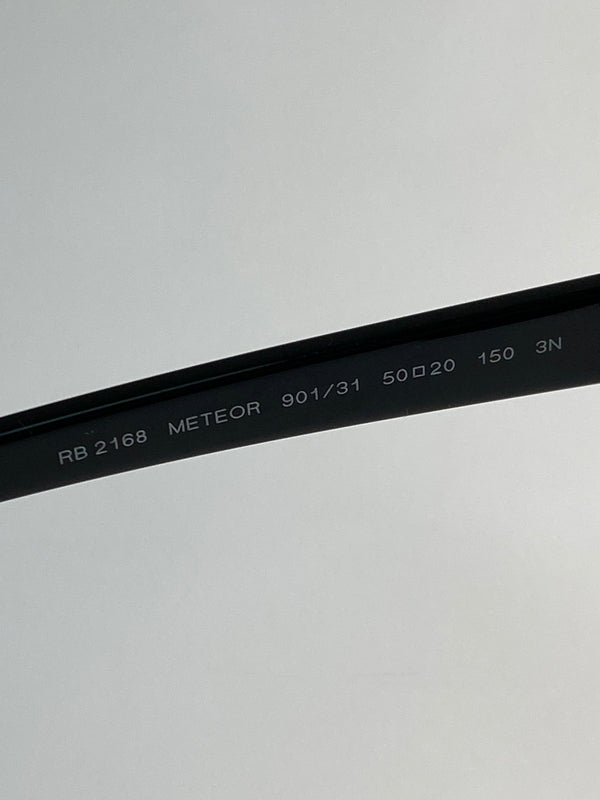 【中古品】【メンズ/レディース】 RAY-BAN レイバン サングラス RB2168 METEOR メテオール スクエアシェイプ メガネ アクセサリー 50□20-150 サングラス 203-260823-em-33-min カラー：ブラック 万代Net店