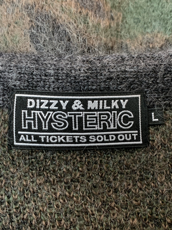 【中古品】【メンズ】 HYSTERIC GLAMOUR ヒステリックグラマー カモ柄 ジャガード カーディガン 02253ND05 メンズ トップス 140-260813-KS-11-min サイズ：L カラー：マルチカラー 万代Net店