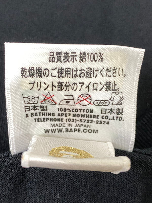 【中古品】【レディース】 A BATHING APE アベイシングエイプ ラインストーン クラウン カレッジロゴ SS TEE 半袖 ティーシャツ Tシャツ ショートスリーブ 170-260822-hu-04-min サイズ：XS カラー：ブラック 万代Net店