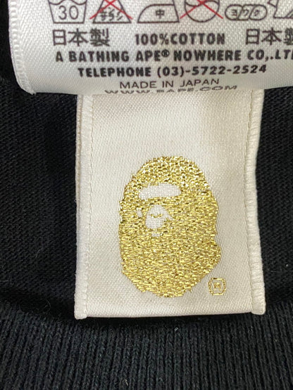 【中古品】【レディース】 A BATHING APE アベイシングエイプ ラインストーン クラウン カレッジロゴ SS TEE 半袖 ティーシャツ Tシャツ ショートスリーブ 170-260822-hu-04-min サイズ：XS カラー：ブラック 万代Net店